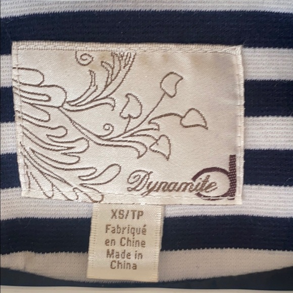 Navy&White Striped Blazer - Picture 3 of 3